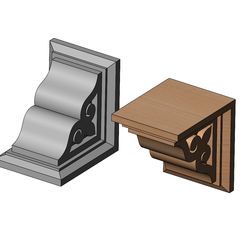 Floral-carving-corbel-00.jpg STL file Floral scroll carved Corbel bracket 3D print model・Model to download and 3D print