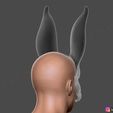 19.jpg Rabbit Mask - Fox Mask - Bunny Mask - Demon Kitsune Cosplay 3D print model