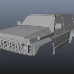 1.jpg Nissan Patrol Y60 3D  RC BODY 1:9 PRINTABLE BODY 313 mm