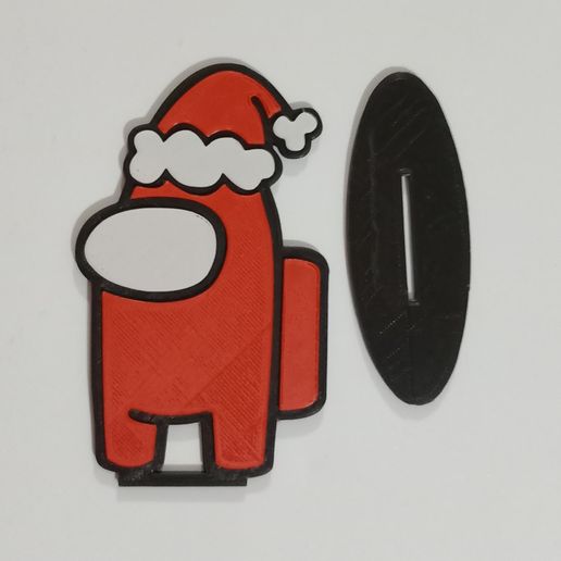 🎄 Among Us table decoration with christmas hat・ STL File for ・Cults