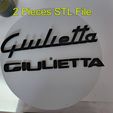 Sore <r Alfa Romeo Giulietta Emblem // 2 pieces