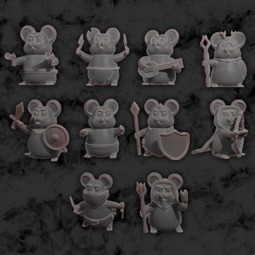 🐹 DnD Hamsters・ STL File for 3D printing・Cults