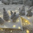 IMG_1673.jpeg Minimalist Christmas Tree Set – 4 Styles (Snowy, Snowy with Star, Ribbed, Ribbed with Star) – 3D Printable STL Files, Scalable Holiday Decor