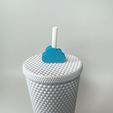 IMG_1988.jpg Cloud Straw Topper, Cloud Stanley Tumbler Straw Charm, Drink Accessories