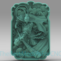 Sun-Wukong-The-Monkey-king.png 3D Model STL File for CNC Router Laser & 3D Printer Sun Wukong The Monkey king