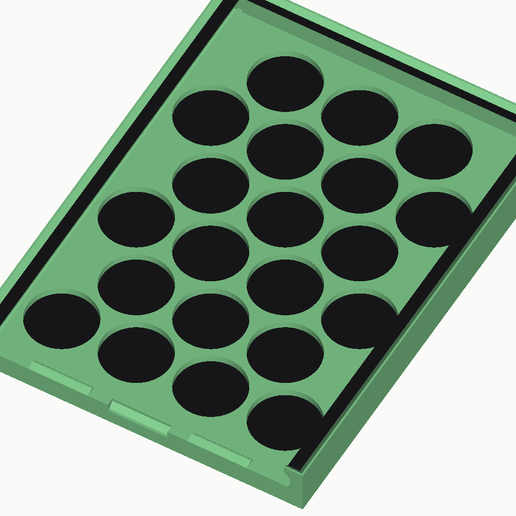 Stackable Tray for 1 g Silver Rounds (13 mm) with Sliding Lid