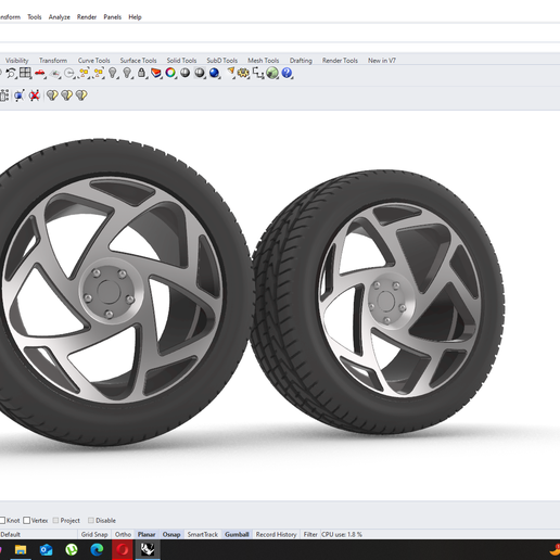 Wheel Radi8 R8S5 18inch 1/18 3D model