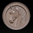003.jpg Horse head relief model for cnc router and 3D printing