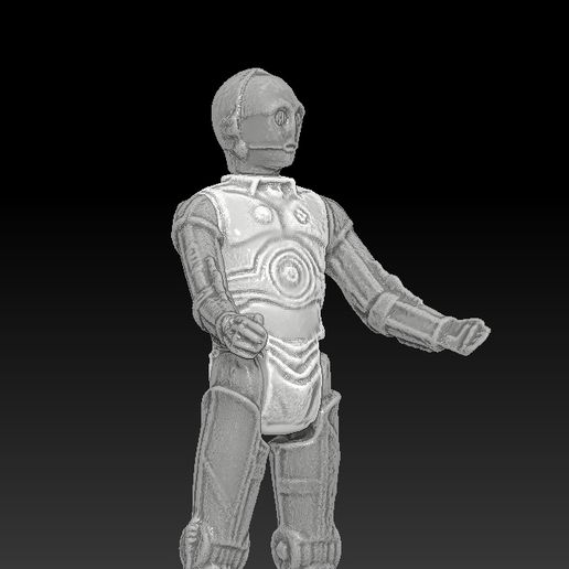 ScreenShot411.jpg 3D-Datei Star-Wars C3PO Kenner Kenner Style Action figure STL OBJ 3D・3D-druckbares Modell zum Herunterladen, DESERT-OCTOPUS