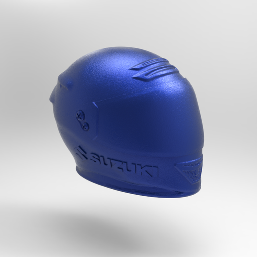 Motorcycle helmet SUZUKI RACING 3D model