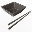 Wireframe-Bowl-for-Sushi-Sauce-and-Japanese-Sticks-1.jpg Bowl for Sushi Sauce and Japanese Sticks
