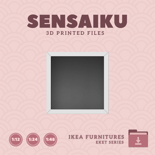 Miniature Replica 02. EKET Shelf Unit for Miniature Dollhouse - IKEA - 3D Print Instant Download 3D model