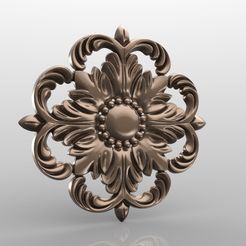 Rozetka_021.jpg Free STL file Vintage mouldings for old classic apartments cnc art router machine 3D printed・3D printing idea to download