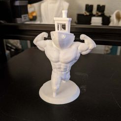 IMG_20200328_150358.jpg Free OBJ file Buff Benchy - the ultra swole 3D printing torture-test・Object to download and to 3D print