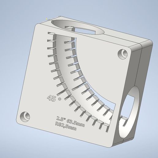 3d print file for 2,5" 63,5 mm Radius 82,5mm Elbow Cutting Fixture. - 3D model önizlemesi