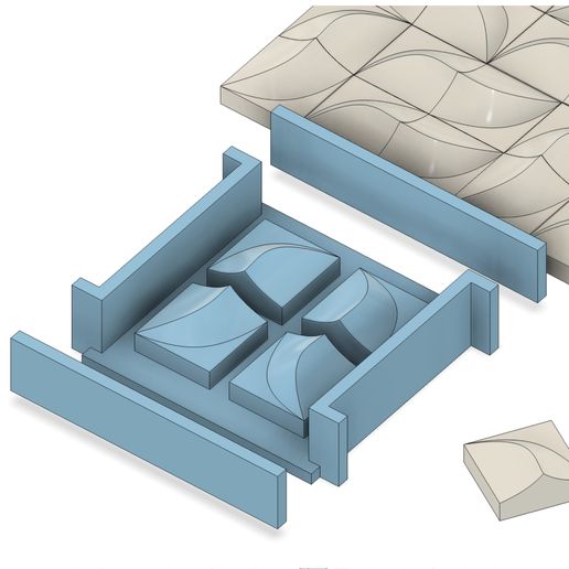 v25.3.jpg Mold for seamless tile pattern consisting of repeating wave patterns.