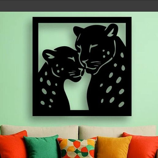 Leopard wall decoration - 3D model önizlemesi