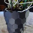 Hexagon-plant-pot-med-view-2.jpg Hexagon Tile Flower Pot Plant Holder with ridged base