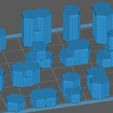 00HexCitySample2.jpg 14 Buildings Mechwarrior / Battletech Hex-based City Set