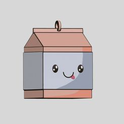 13.jpg Fichier STL Porte-clés Kawaii Milk・Modèle à télécharger et à imprimer en 3D