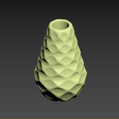 SS1.jpg OBJ file Pine Vase・3D print object to download