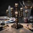 1.png Gothic Dollhouse Candelabra STL – Dark Miniature Furniture for 3D Printing