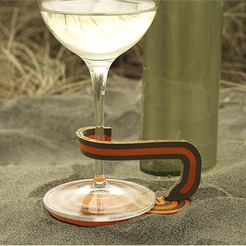 download-7.png Free STL file Wine Glass Stake & Votive Holder・3D printable model to download