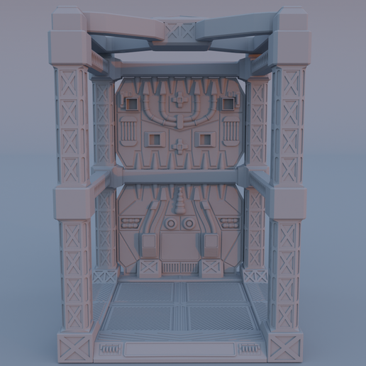 displaycasefront.png Hangar modular para exposição de Gunpla