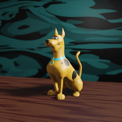 sdoo.png STL file Scooby Doo - Print in place + phone stand pose・Design to download and 3D print, SnK3D