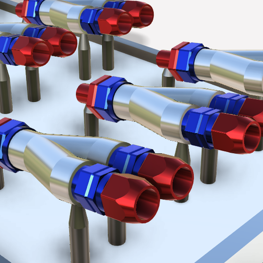 Y BLOCK FITTING HOSE 1,5mm Diam - 1/24 25 scale - NASCAR base