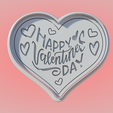 HappyValentinesDay3.png Heart-Shaped Happy Valentine's Day Cookie Cutter and Stamp - Love Notes in Every Bite!