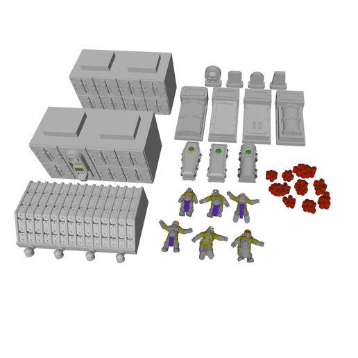 cemetery-kit-complete-kit.jpg Download file Smallscale cemetery kit • 3D printable design, BitsBlitzDesigns