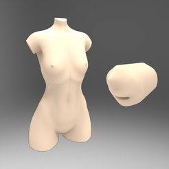 000.png Fichier 3D HU TAO BODY AND MOUTH - 2 MASTURBATEURS AVEC MOULES・Objet pour impression 3D à télécharger