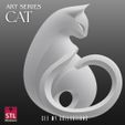 CatWoman-3.jpeg Modern Geometric Cat STL – Minimalist One-Piece Sculpture for 3D Print