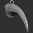 Horizontal perspective.jpg Velociraptor claw - Necklace pendant (2 extra variations)
