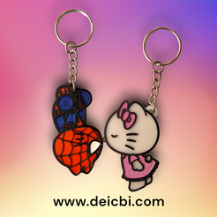 PhotoRoom-20230406_181859.png Spider man and Hello Kitty keychains