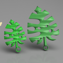 leaf v1.png Free STL file Leaf earrings (two files!)・3D print design to download, RaimonLab