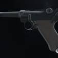 render0002.png Luger P08 Pistol (Rigged) 3D Model.