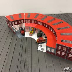 IMG_7400.jpg Бесплатный STL файл 1:87 HO scale train depot with turntable・Шаблон для 3D-печати для загрузки