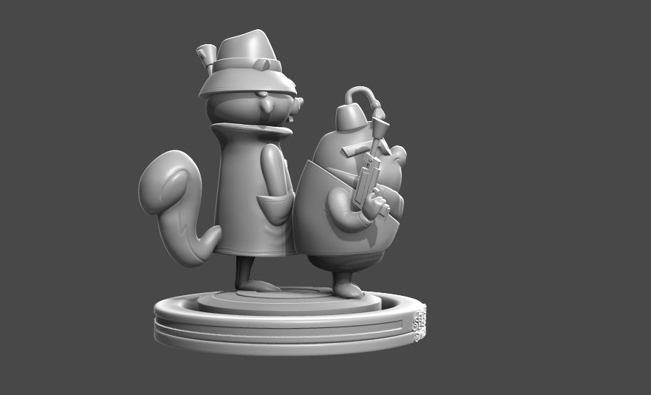 SS_MM_g3.jpg Download file Secret Squirrel and Morroco Mole -16cm • Template to 3D print, ilustrartuel
