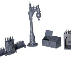 Gothic-Sci-Fi-City-Scatter-Terrain-1-Mystic-Pigeon-Gaming-w.jpg 3D file Gothic Sci Fi City Scatter Terrain Pack A・3D print model to download
