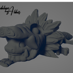 An1.png STL file Ajolote with Quetzalcoatl helmet・3D printable model to download