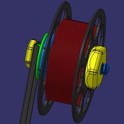 Vue d'ensemble 1.jpg Fichier STL gratuit Support bobine・Modèle pour impression 3D à télécharger