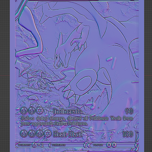 🐉 charizard card - pokemon・ STL File for ・Cults
