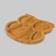 untitled.82.jpg Owl Serving Tray, Cnc Cut 3D Model File For CNC Router Engraver, Plate Carving Machine, Relief, serving tray Artcam, Aspire, VCarve, Cutt3D