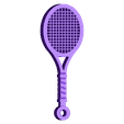 FOB_-_F.stl Tennis Racquet Key FOB
