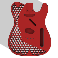 red.png Standard Fender Telecaster Body Hexagon