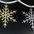 RENDER.jpg Snowflake Pendant Christmas tree 3D print model