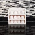 1.jpg STL file Egg Holder, Egg Storage Rack, Refrigerator Organizer Box・3D print model to download