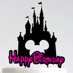 Disney-HappyBirthday-Topper.png DISNEY CASTLE HAPPY BIRTHDAY FOR CAKE TOPPER